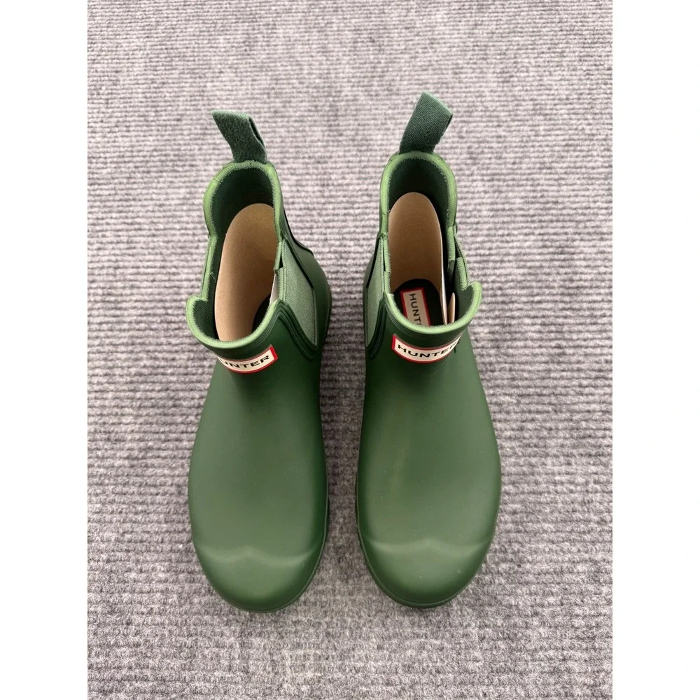 Hunter Original Chelsea Low Rain Boot Women's Size 7 Waterproof Green New In Box